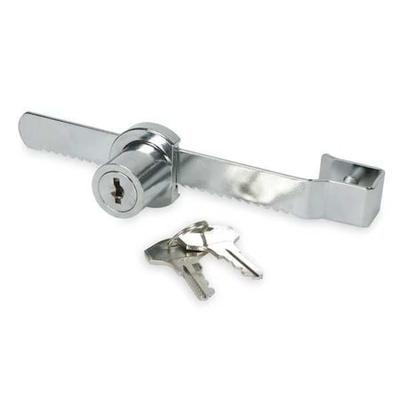 ZORO SELECT 1RBK4 Sliding Showcase Lock,Chrome,Keyed Diff
