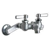 CHICAGO FAUCET 305-RCF 4" to 8-3/8" Mount, 2 Hole Straight Service Sink Faucet,