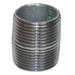ZORO SELECT 2WV34 2-1/2" MNPT Close TBE Galvanized Steel Pipe Nipple Sch 40