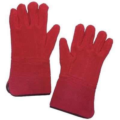 CONDOR 4JC92 Heat Resist Gloves,Red,XL,Terry Cloth,PR