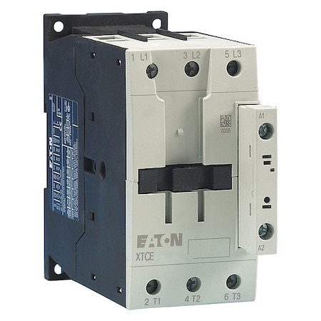 EATON XTCE065D00A IEC Magnetic Contactor, No Auxiliary Contacts, 120V AC, 3 P,