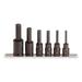 PROTO J74252 1/2" Drive Hex Bit Impact Socket Set, Metric, 6 pcs