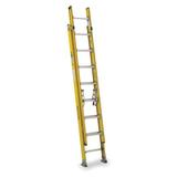 WERNER D7116-2 Fiberglass Extension Ladder, 375 lb Load Capacity