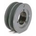 ZORO SELECT 342B 1/2" to 1-5/8" Quick Detachable Bushed Bore 2 Groove 3.75 in OD