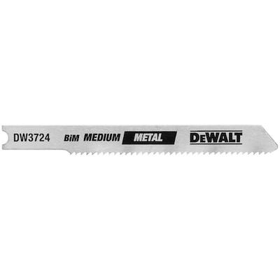 DEWALT DW3724-5 3" 18 TPI U-Shank Medium Metal Cutting Cobalt Steel Jig Saw