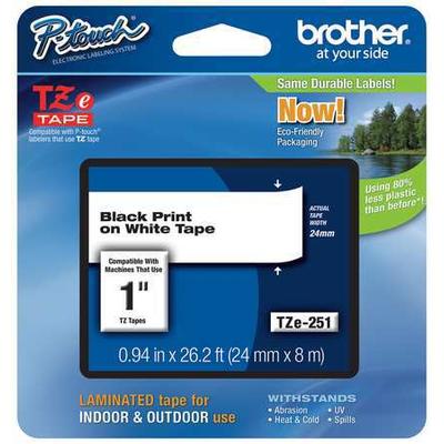 BROTHER TZe251 Adhesive TZ Tape (R) Cartridge 15/1...