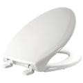BEMIS 1900-000 Toilet Seat, With Cover, Plastic, Elongated, White