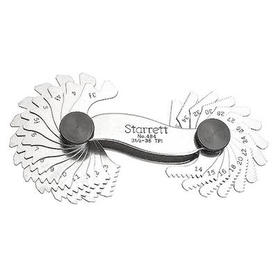STARRETT 484 Screw Pitch Gage,28 Leaves,3.5 to 36 TPI
