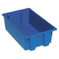 QUANTUM STORAGE SYSTEMS SNT180BL Stack & Nest Container, Blue, Polyethylene, 18