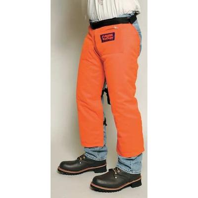 DELTA PLUS WELJE94233 Chainsaw Chaps, Orange, Nylon, 33 in Length