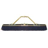 TOUGH GUY 12L014 36 in Sweep Face Broom Head, Soft/Stiff Combination, Black