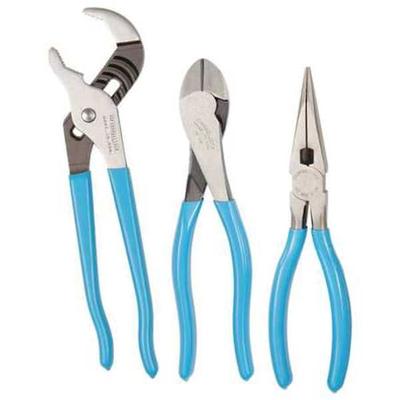 CHANNELLOCK GS-23 3 Piece Plier Set Dipped Handle