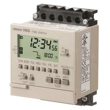 OMRON H5S-WFB2 Electronic Timer, Light Gray, Plastic