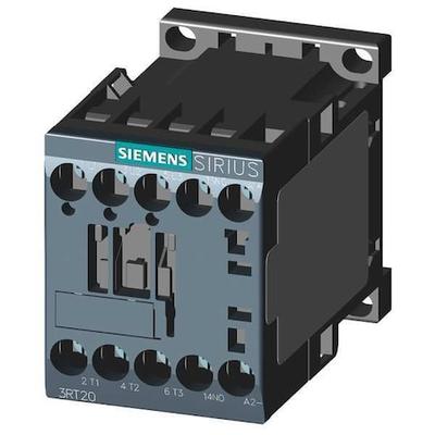 SIEMENS 3RT20181BB41 IEC Magnetic Contactor, 3 Poles, 24 V DC, 16 A, Reversing: