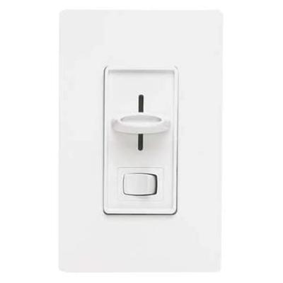 LUTRON CTELV-303P-WH Lighting Dimmer, Slide, Decora, 300W, White
