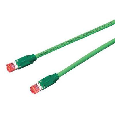 SIEMENS 6XV1 870-3QH20 Ethernet Cable,Cat 6A,Green,6.6 ft.