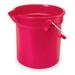 RUBBERMAID COMMERCIAL FG261400RED 3 1/2 gal Round Bucket, 11-1/4 in H, 12 in