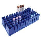 SMOOTHRACK SR-B Smooth Test Tube Rack,5x9-1/2 In,Blue