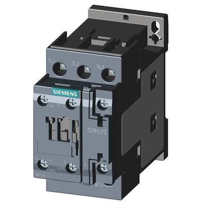 SIEMENS 3RT20281AC20 IEC Magnetic Contactor, 3 Poles, 24 V AC, 38 A, Reversing: