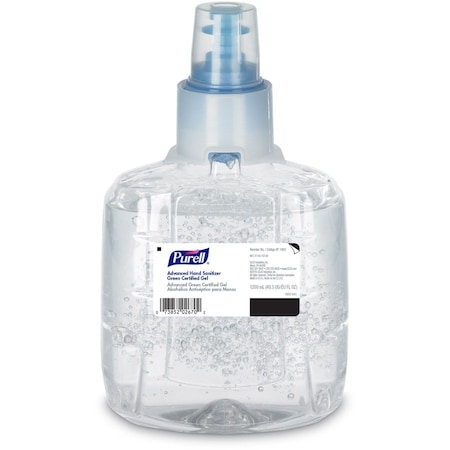 PURELL 1903-02 Hand Sanitizer, Green Certified, Gel, 1200mL LTX-12 Refill, PK2