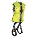 FALLTECH 7015LXL Full Body Harness, Vest Style, L/XL, Polyester, Lime