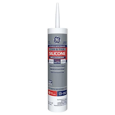 GE 2749484 Silicone Sealant, 10 oz, Cartridge, White, Silicone Base, Tub & Tile