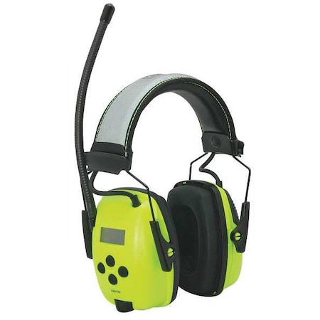 HOWARD LEIGHT 1030390 Sync Radio Over-the-Head Electronic Ear Muffs, 25 dB NRR,