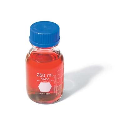 KIMBLE CHASE 14395-250 Bottle Media Stge w/ Cap Glass 250,PK10