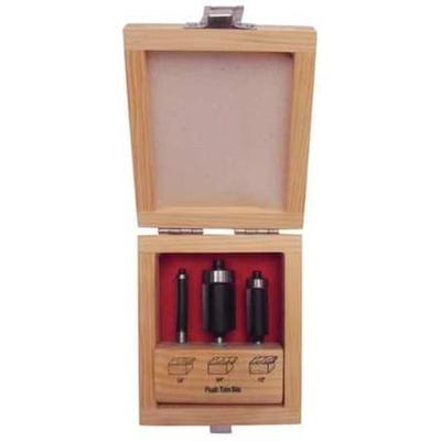 ZORO SELECT 16Y598 Router Bit Set,Flush Trim,3 Pc