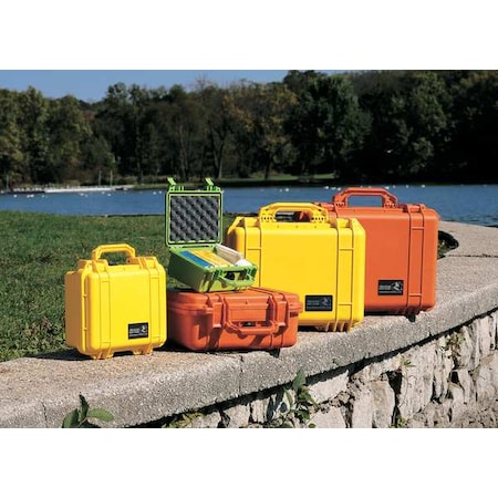 PELICAN 1500 Protective Case, Yellow, 18.5x14.06x6.93In
