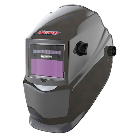 WESTWARD 22XX39 Auto Dark Welding Helmet,4,9-13,Gray