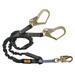 CONDOR 45J292 Shock Absorbing Lanyard, 6 ft., Black