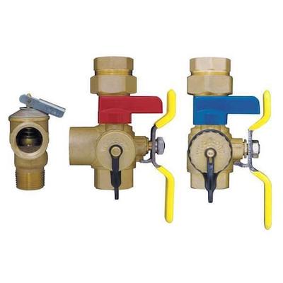 WEBSTONE 44443WPR Tankless Water Heater Valve,3/4 In,Brass