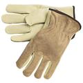 MCR SAFETY 3205L Leather Drivers Glove,Cowhide,Grain,L,PR