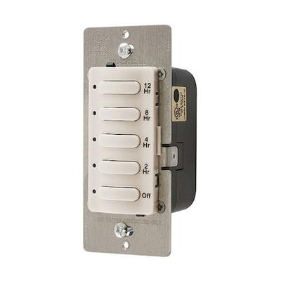 HUBBELL WIRING DEVICE-KELLEMS DT5012LA Timer, Electronic, 120/277V, Light Almond