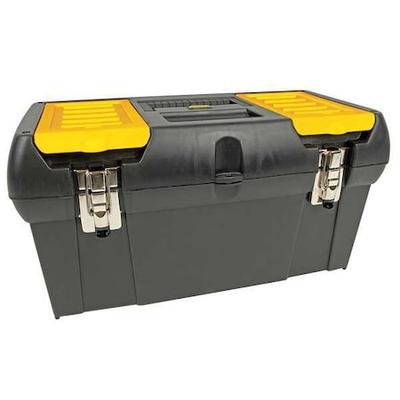 STANLEY 024013S Series 2000 Tool Box, Plastic, Black/Yellow, 24 in W x 11-1/2