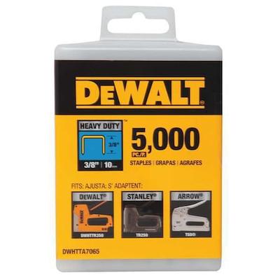 DEWALT DWHTTA7065 Heavy Duty Staples, T25, 3/8 in Leg L, Steel, 5000 PK
