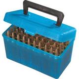 MTM Case-Gard Deluxe SML Rifle Ammo Case 50 Round (H50RS24) - Clear Blue screenshot. Hunting & Archery Equipment directory of Sports Equipment & Outdoor Gear.