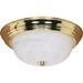 Nuvo Lighting 60215 - 3 Light 15" Polished Brass Alabaster Glass Shade Ceiling Light Fixture (60-215)