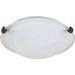 Nuvo Lighting 60272 - 1 Light 12" Round Old Bronze Alabaster Glass Dome Shade Tri-Clip Ceiling Light Fixture (60-272)
