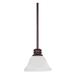 Nuvo Lighting 60366 - 1 Light Old Bronze Alabaster Glass Shade Mini Pendant Light Fixture (60-366)