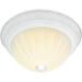 Nuvo Lighting 60444 - 2 Light 13" Round White Frosted Melon Glass Dome Shade Ceiling Light Fixture (60-444)