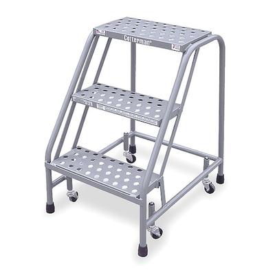 COTTERMAN 1003N1820A6E10B3C1P1 30 in H Steel Rolling Step, 3 Steps, 450 lb Load