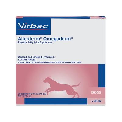 Virbac Allerderm Omegaderm Oil Skin & Coat Supplement for Dogs, 28 count