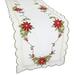 Xia Home Fashions Scrolling Poinsettia Embroidered Cutwork Table Runner Polyester in Brown | 15 D in | Wayfair XD147811554
