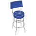 Holland Bar Stool US Armed Forces 25" Swivel Bar Stool Upholstered/Metal in Blue/Gray | 40 H in | Wayfair L7C425AirFor