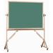 AARCO Reversible Free Standing Chalkboard Wood in Brown/Green | 48 H x 72 W x 0.5 D in | Wayfair RC4872G