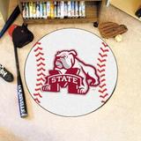 FANMATS NCAA Mississippi State University Baseball 0.25" x 27" Non-Slip Indoor Mat Synthetics in Brown/Red | 27 W x 27 D in | Wayfair 2096