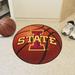 FANMATS NCAA Iowa State University Basketball 27 in. x 27 in. Non-Slip Indoor Only Mat Synthetics in Brown/Red/Yellow | 27 W x 27 D in | Wayfair