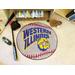 FANMATS NCAA Western Illinois University Baseball 27 in. x 27 in. Non-Slip Indoor Only Mat Synthetics in Gray | 27 W x 27 D in | Wayfair 654